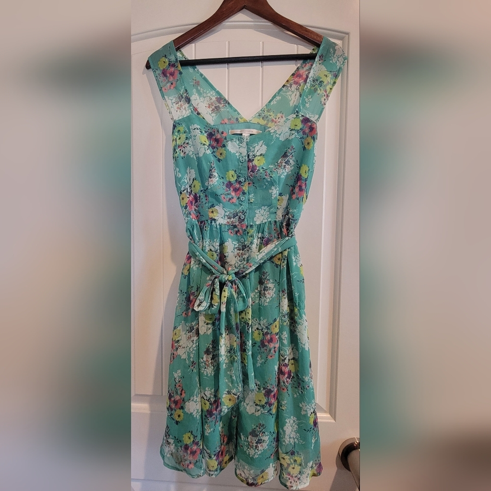Lauren Conrad Flowy Floral Sleeveless Dress With Belt